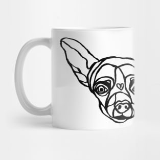 Line Art Aesthetic Dog Chihuahua Mug